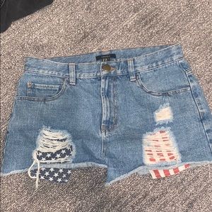 Forever 21 denim high waisted shorts